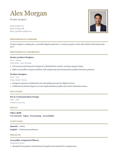 Mumbai resume template, first PDF page