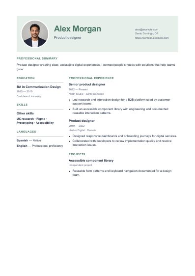 Taipei resume template, first PDF page