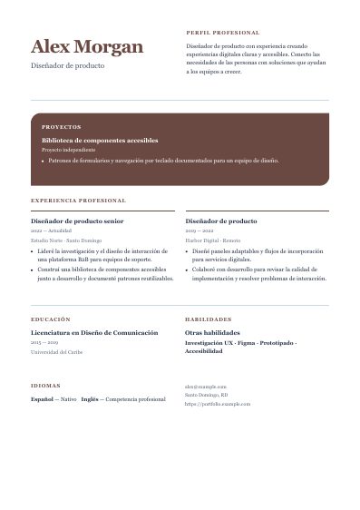 Primera página PDF de la plantilla Atelier