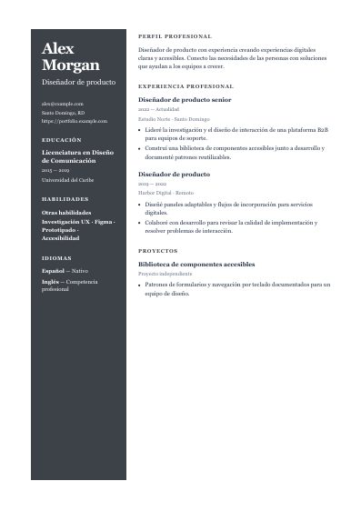 Primera página PDF de la plantilla Boston