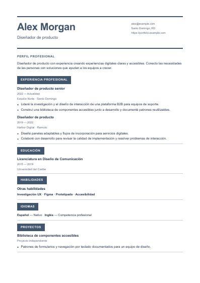 Primera página PDF de la plantilla Bureau