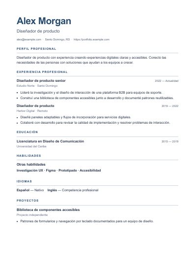 Primera página PDF de la plantilla Clear