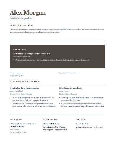 Primera página PDF de la plantilla Columnist