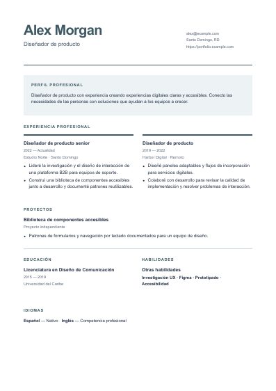 Primera página PDF de la plantilla Contour