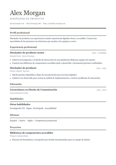 Primera página PDF de la plantilla Executive