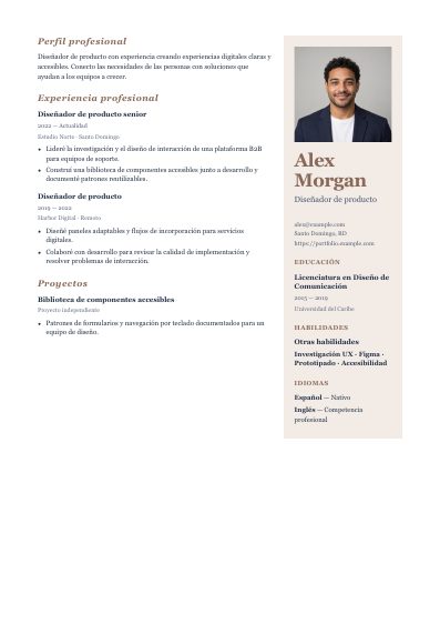 Primera página PDF de la plantilla Florence