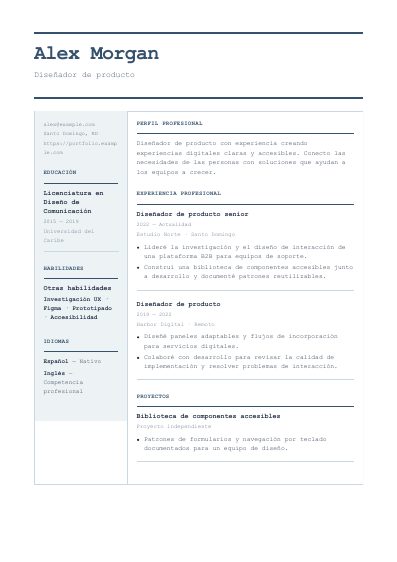 Primera página PDF de la plantilla Gridline