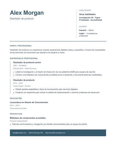 Primera página PDF de la plantilla Harbor
