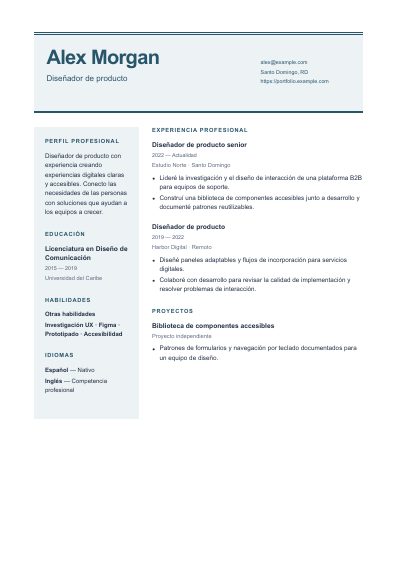 Primera página PDF de la plantilla Horizon