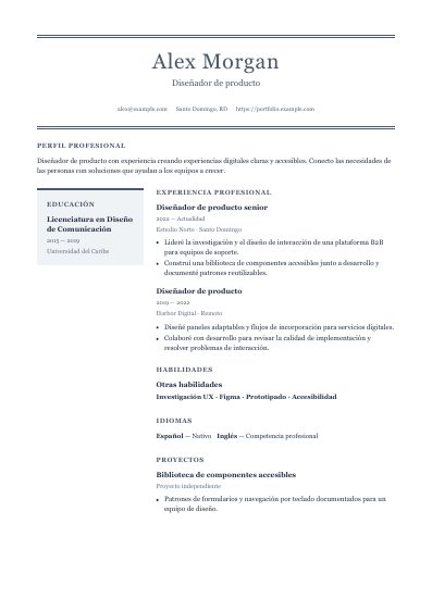 Primera página PDF de la plantilla Insignia