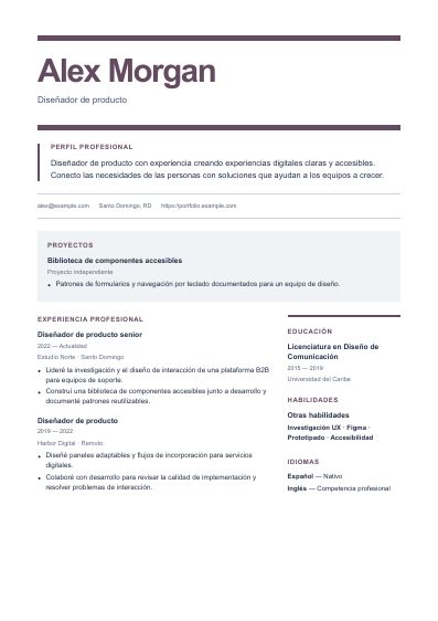 Primera página PDF de la plantilla Manifesto