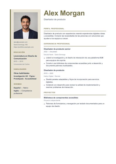 Primera página PDF de la plantilla Nairobi