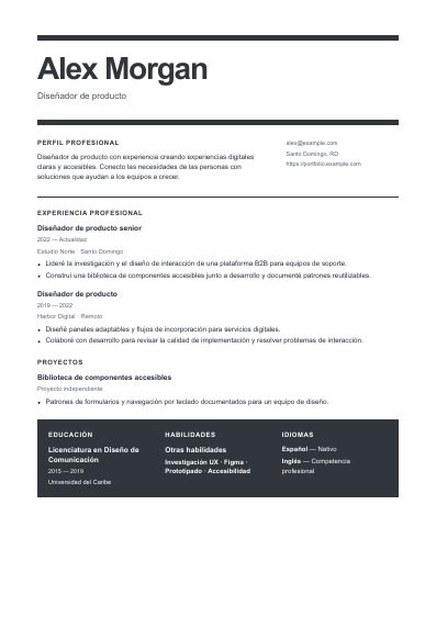 Primera página PDF de la plantilla Obsidian
