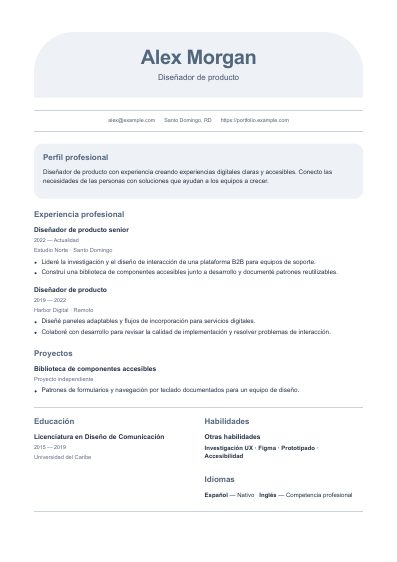 Primera página PDF de la plantilla Opal