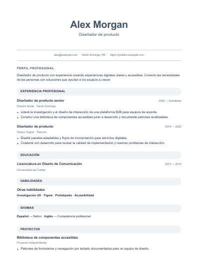 Primera página PDF de la plantilla Oslo