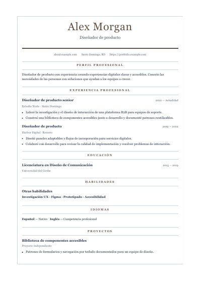 Primera página PDF de la plantilla Parchment
