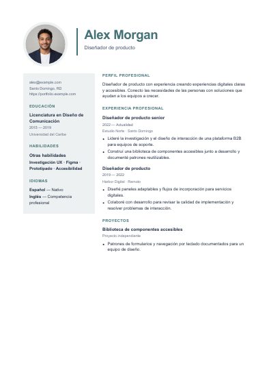 Primera página PDF de la plantilla Porto