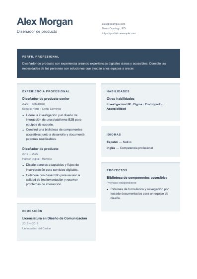 Primera página PDF de la plantilla Principal