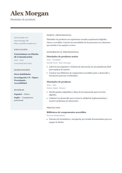 Primera página PDF de la plantilla Regent
