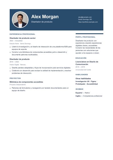 Primera página PDF de la plantilla Santiago