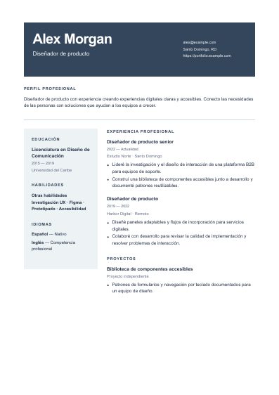 Primera página PDF de la plantilla Slate