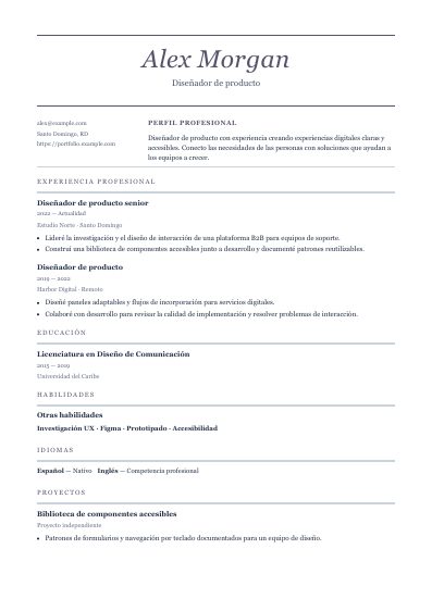 Primera página PDF de la plantilla Sonata