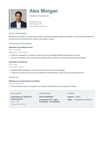 Primera página PDF de la plantilla Sydney