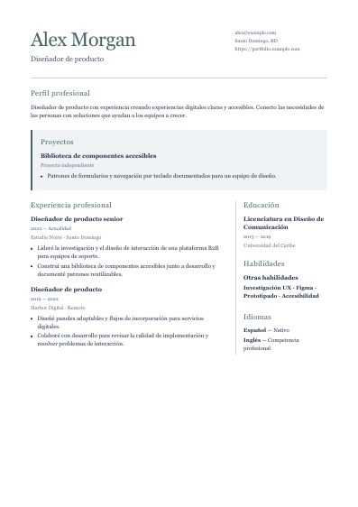 Primera página PDF de la plantilla Syllabus