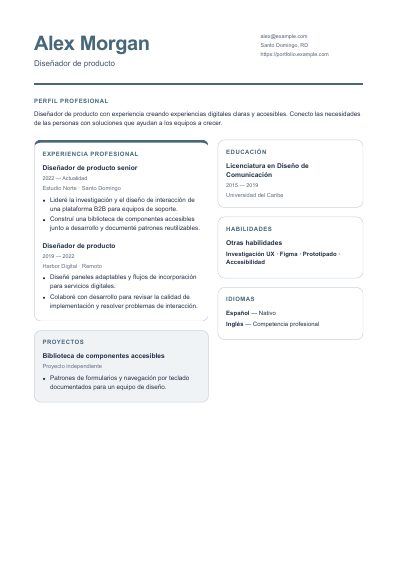 Primera página PDF de la plantilla Tessera
