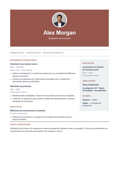 Primera página PDF de la plantilla Valencia
