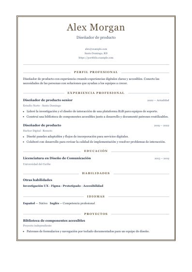 Primera página PDF de la plantilla Vienna